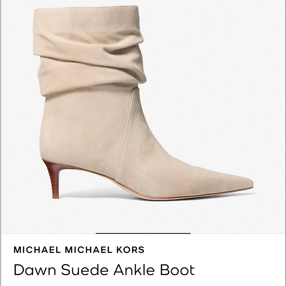 Michael Kors Tan Suede Heeled Boots